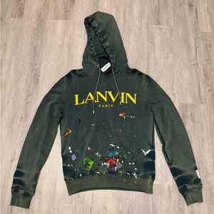Lanvin x Gallery Dept Logo Hoodie Worn Effect Sz XS